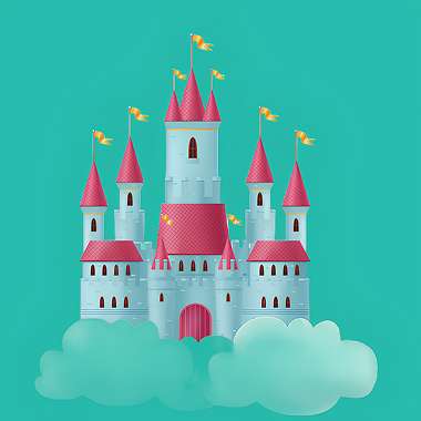 small castele in the clouds